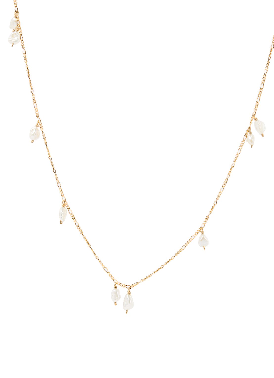 Wouters & Hendrix Fijne ketting met parels - voorkant goud