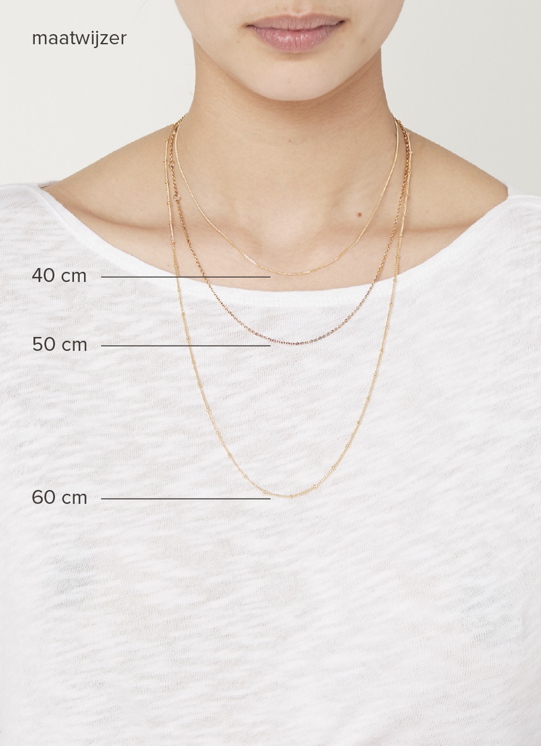 Wouters & Hendrix Ketting van 18 karaat geelgoud met granaat - detail 2 geelgoud