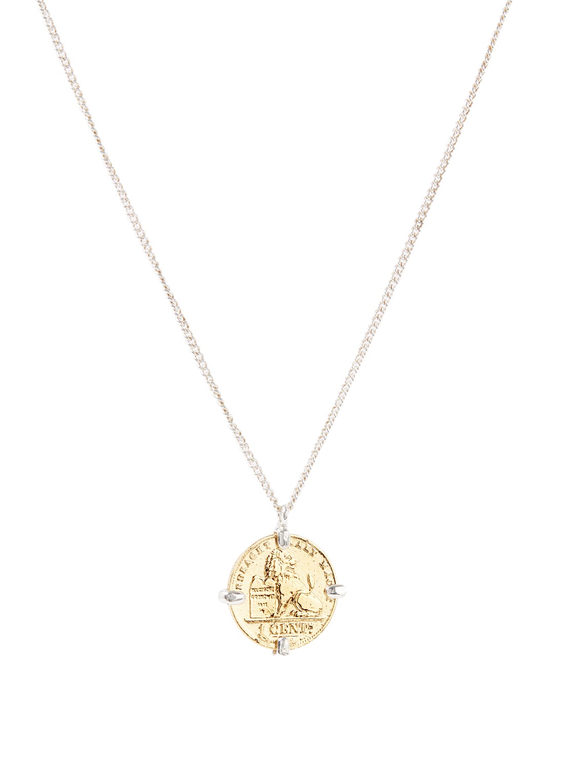 Wouters & Hendrix Ketting van sterling zilver met hanger - voorkant 5 goud