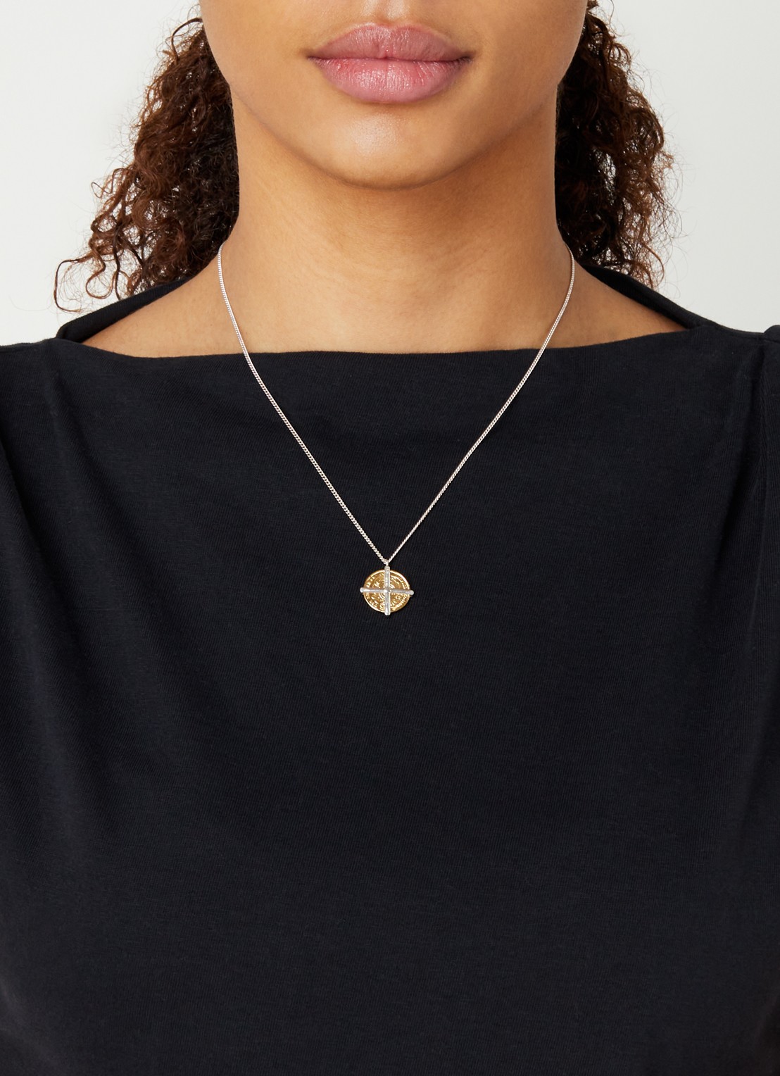 Wouters & Hendrix Ketting van sterling zilver met hanger - voorkant 6 goud