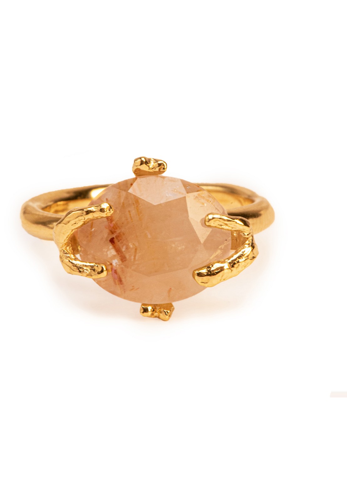 Wouters & Hendrix Ring met rutiel kwarts - voorkant goud