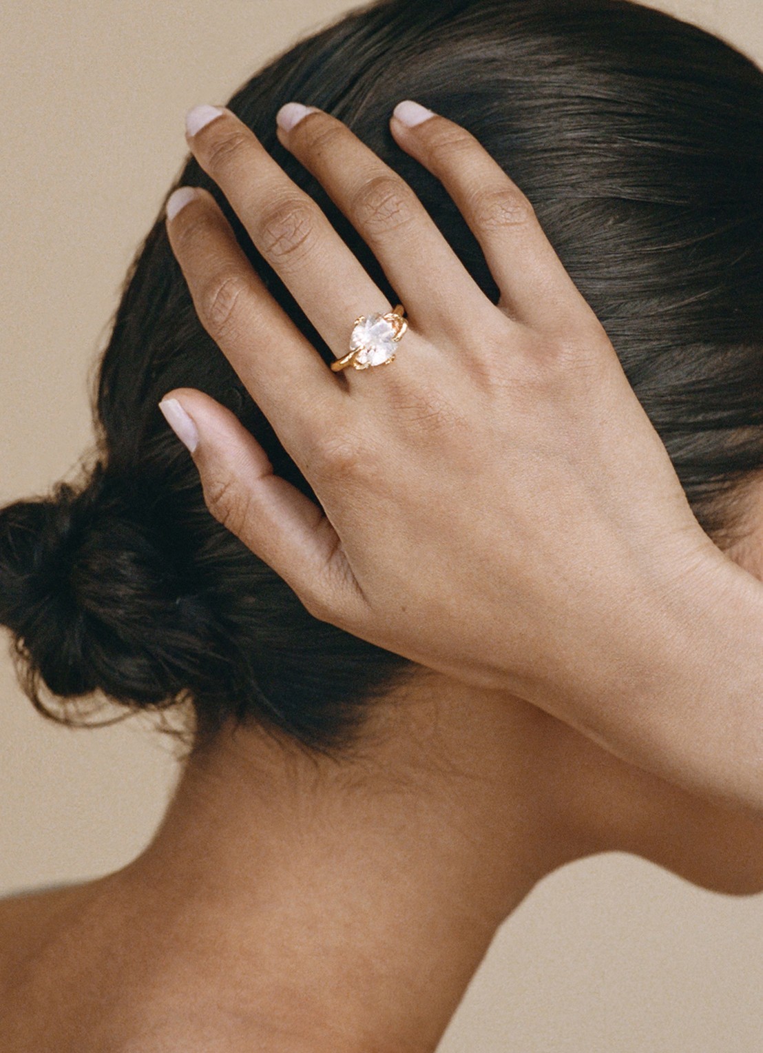 Wouters & Hendrix Ring met rutiel kwarts - voorkant 2 goud