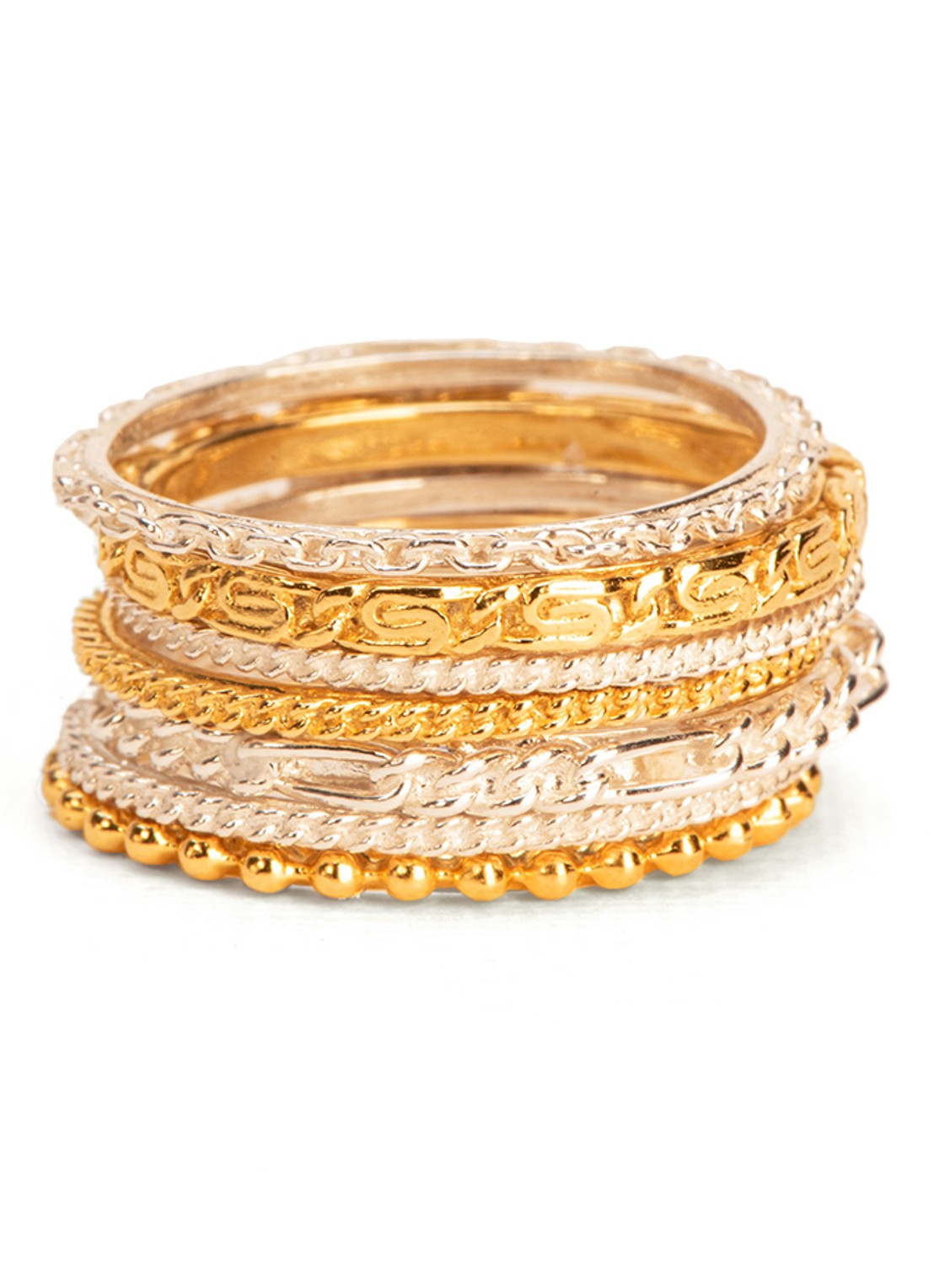 Wouters & Hendrix Ring verguld - voorkant multicolor