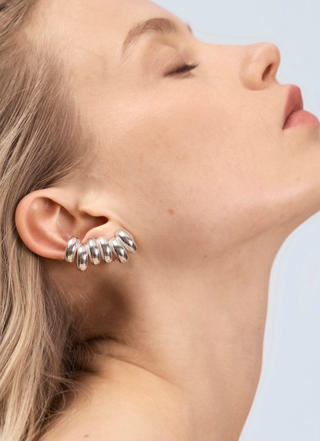 Wouters & Hendrix  The Classic Climber ear cuff verguld - voorkant 3 zilver