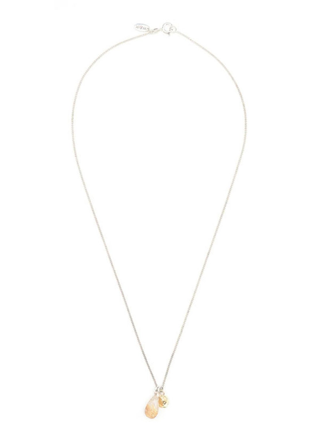 Wouters & Hendrix Wouters & Hendrix Ketting van zilver met rutilated quartz - detail zilver