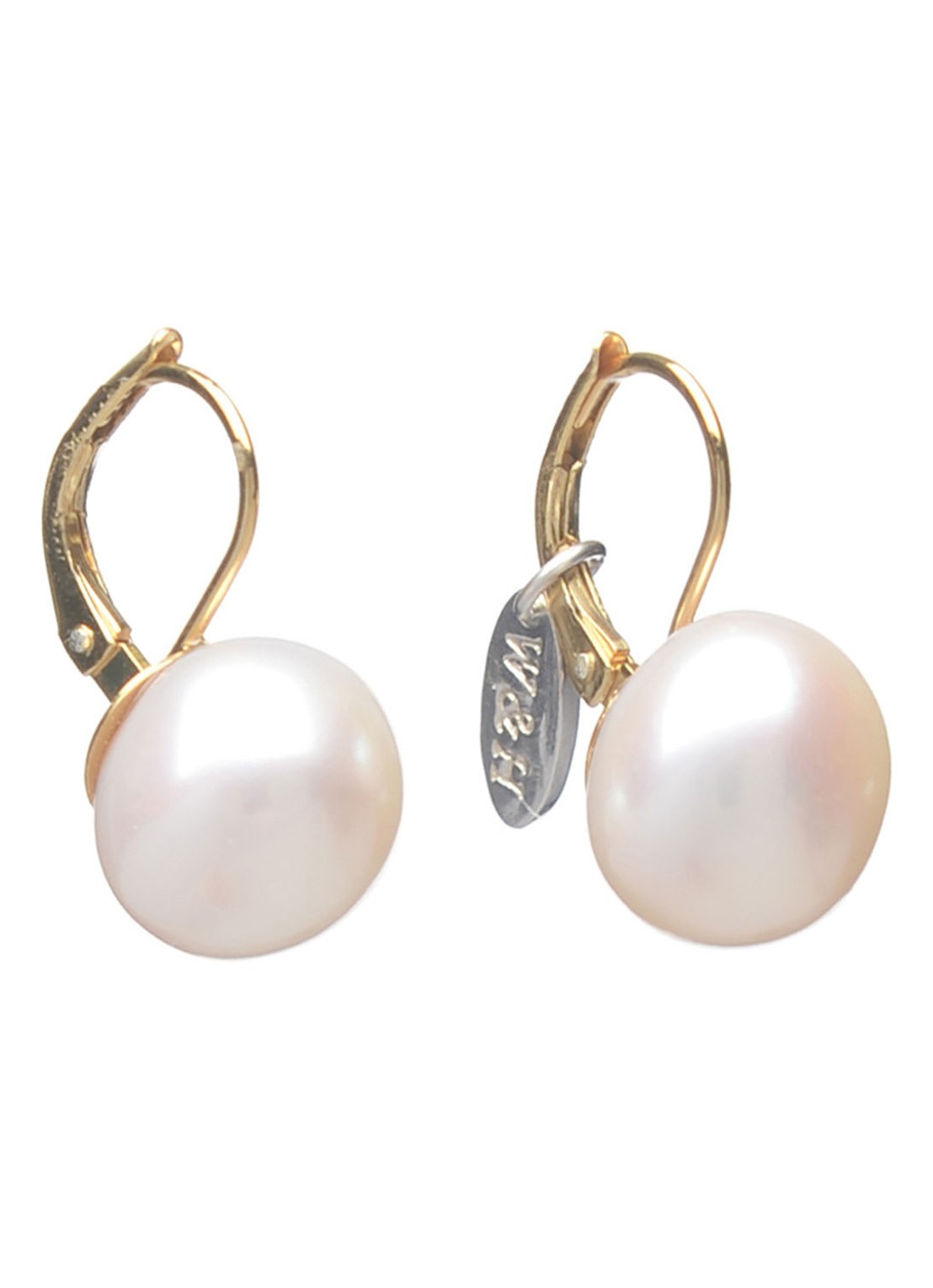 Wouters & Hendrix Wouters & Hendrix Oorhangers met zoetwaterparel - detail goud