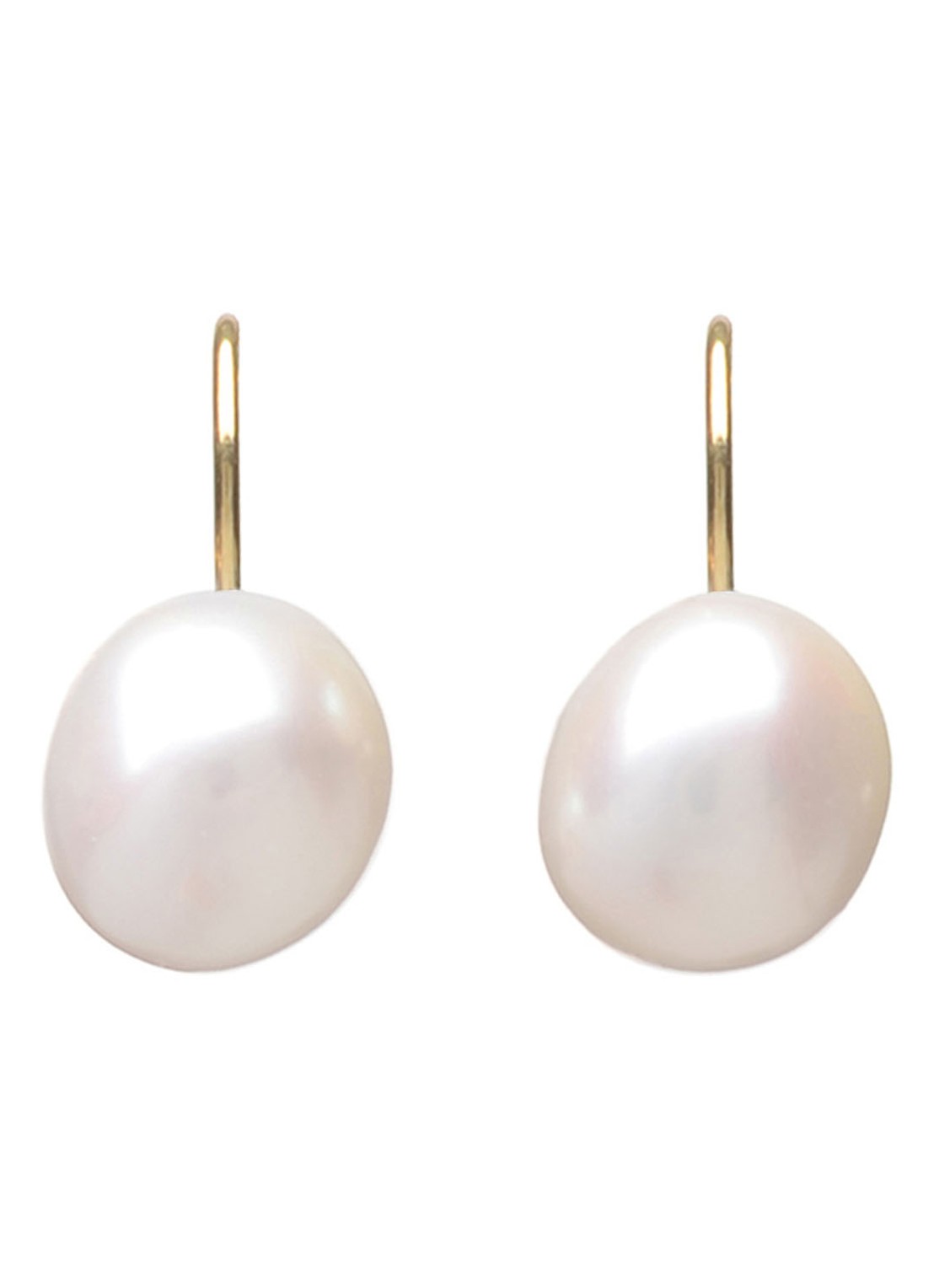 Wouters & Hendrix Wouters & Hendrix Oorhangers met zoetwaterparel - voorkant 2 goud
