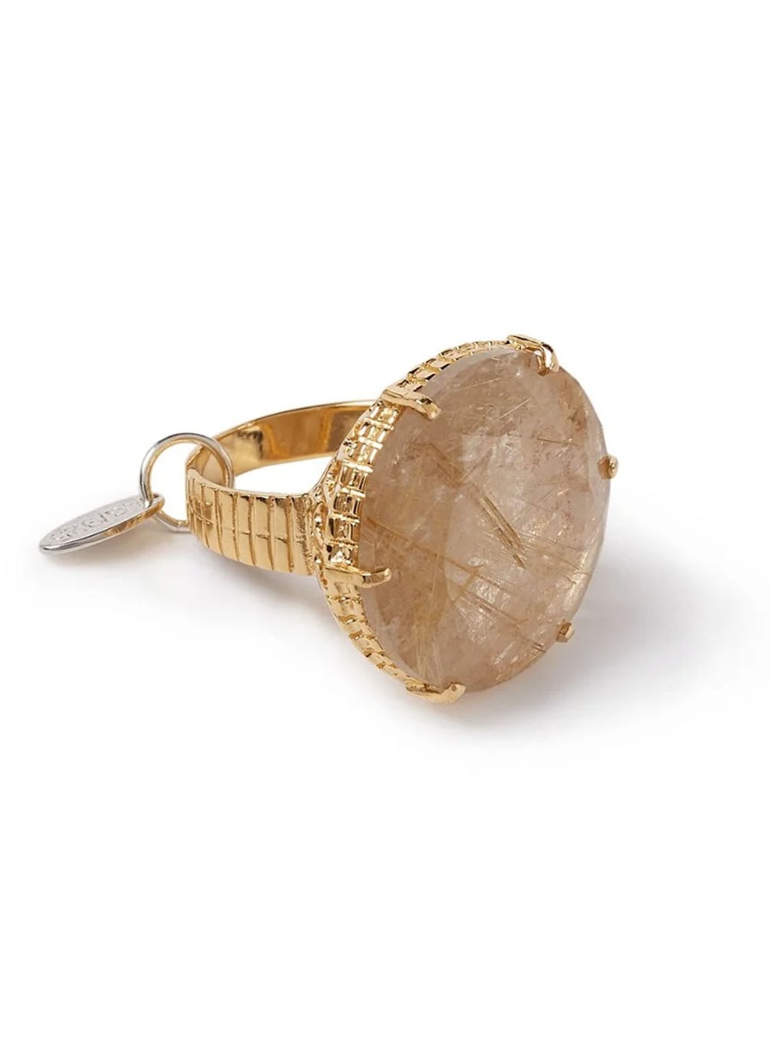 Wouters & Hendrix Wouters & Hendrix Ring verguld met kwarts - voorkant 2 goud