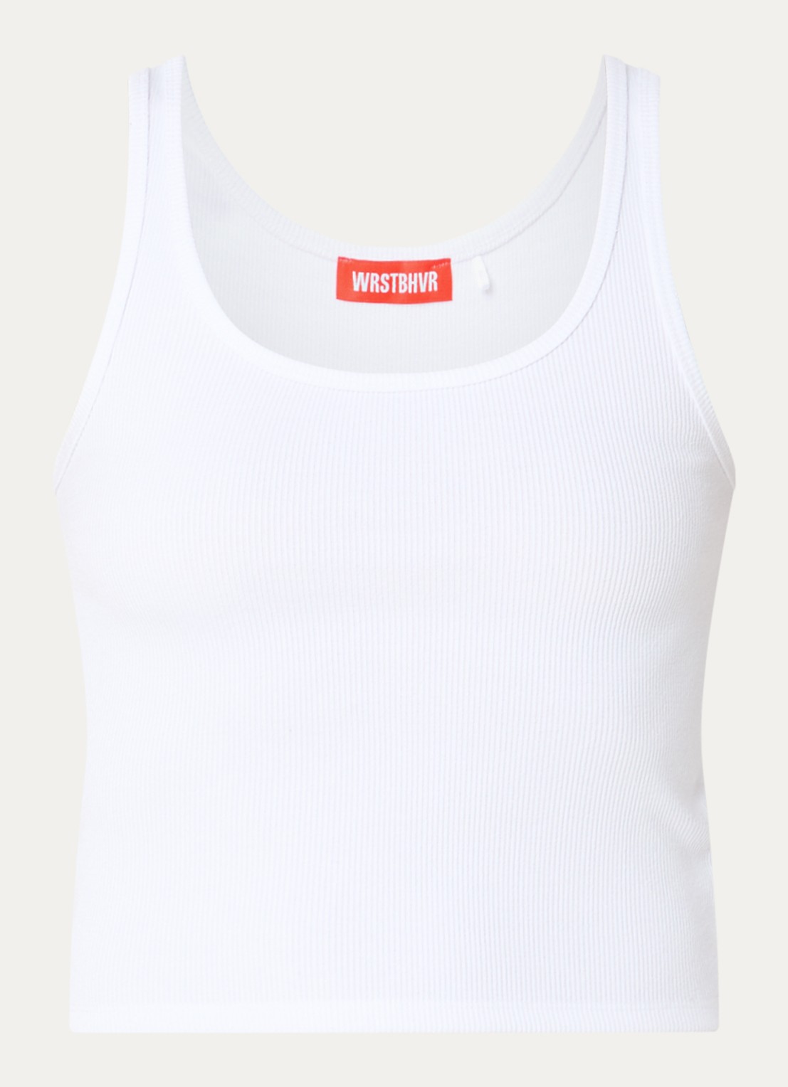 WRSTBHVR Tilla tank top met boothals - voorkant 2 wit