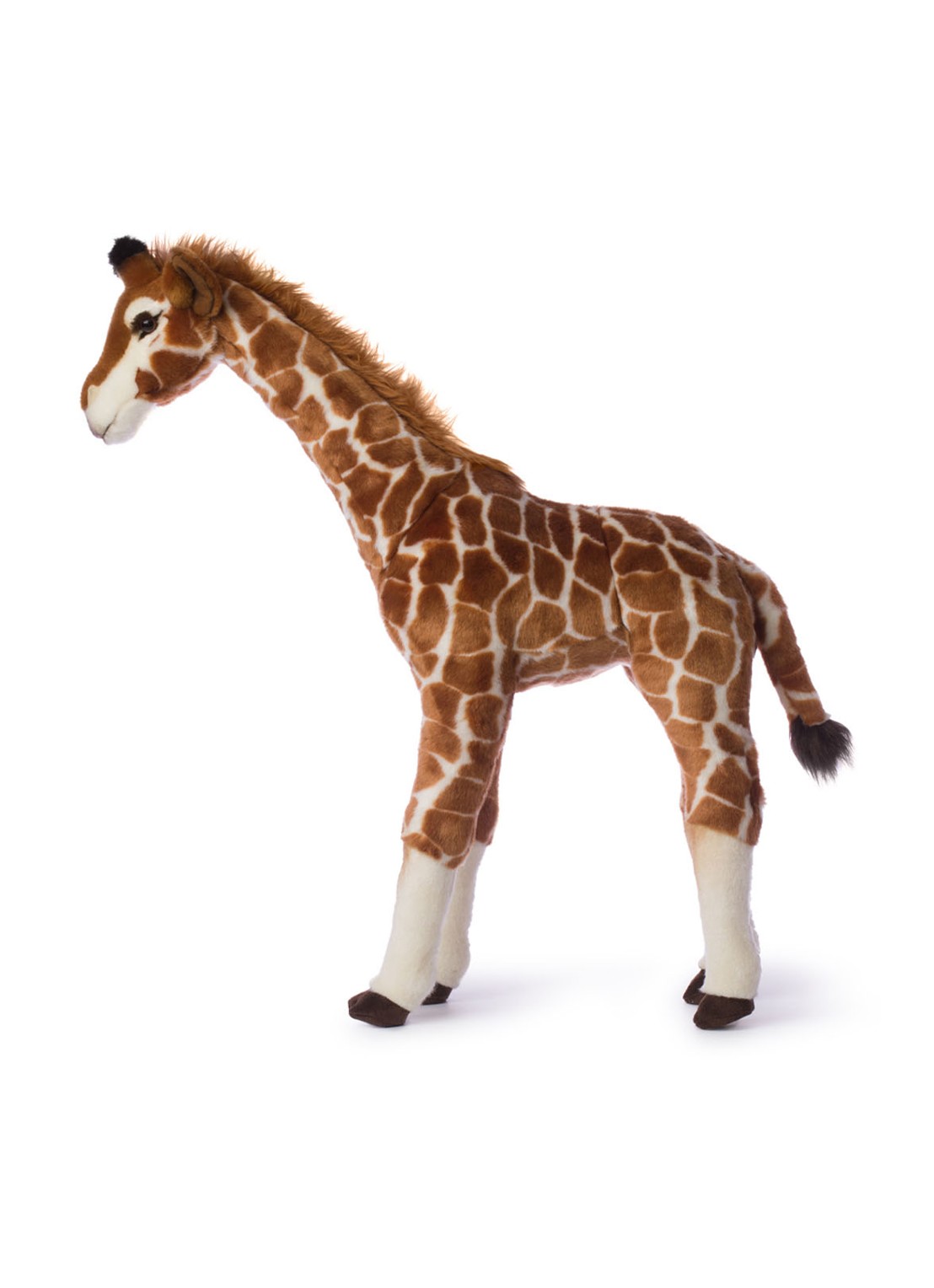 WWF Giants giraffe knuffel 75 cm - voorkant 2 bruin