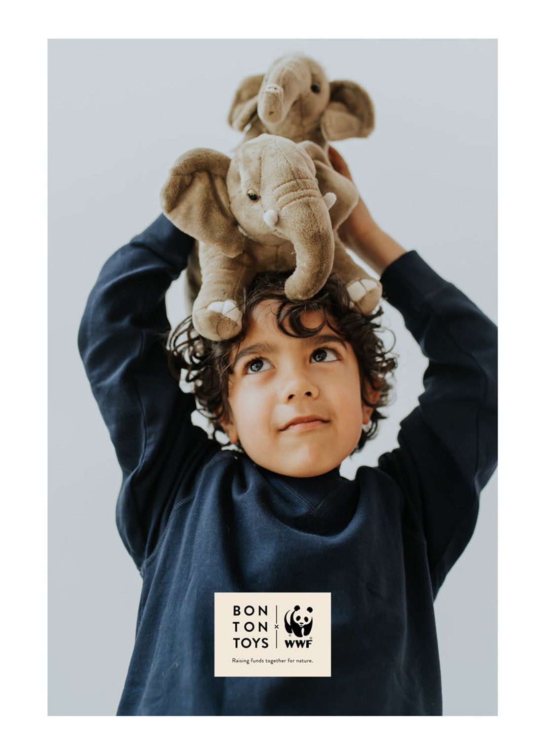 WWF WWF Afrikaanse Olifant knuffel 18 cm - detail 4 grijs