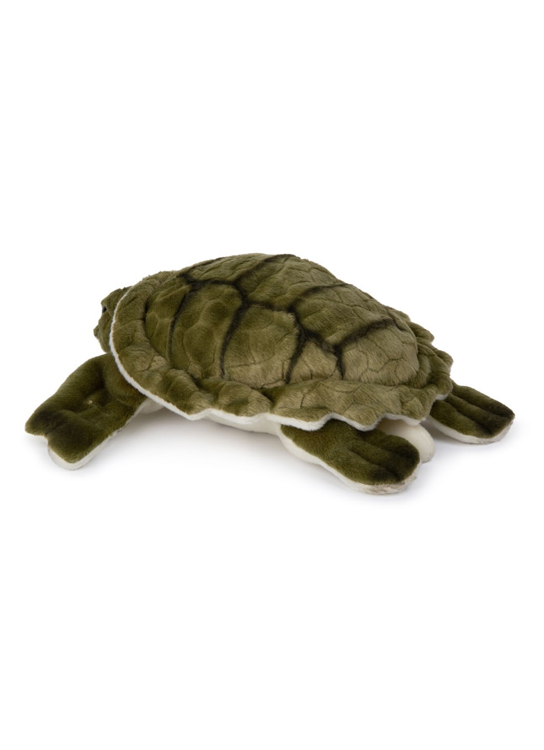 WWF Zeeschildpad knuffel 23 cm - detail groen