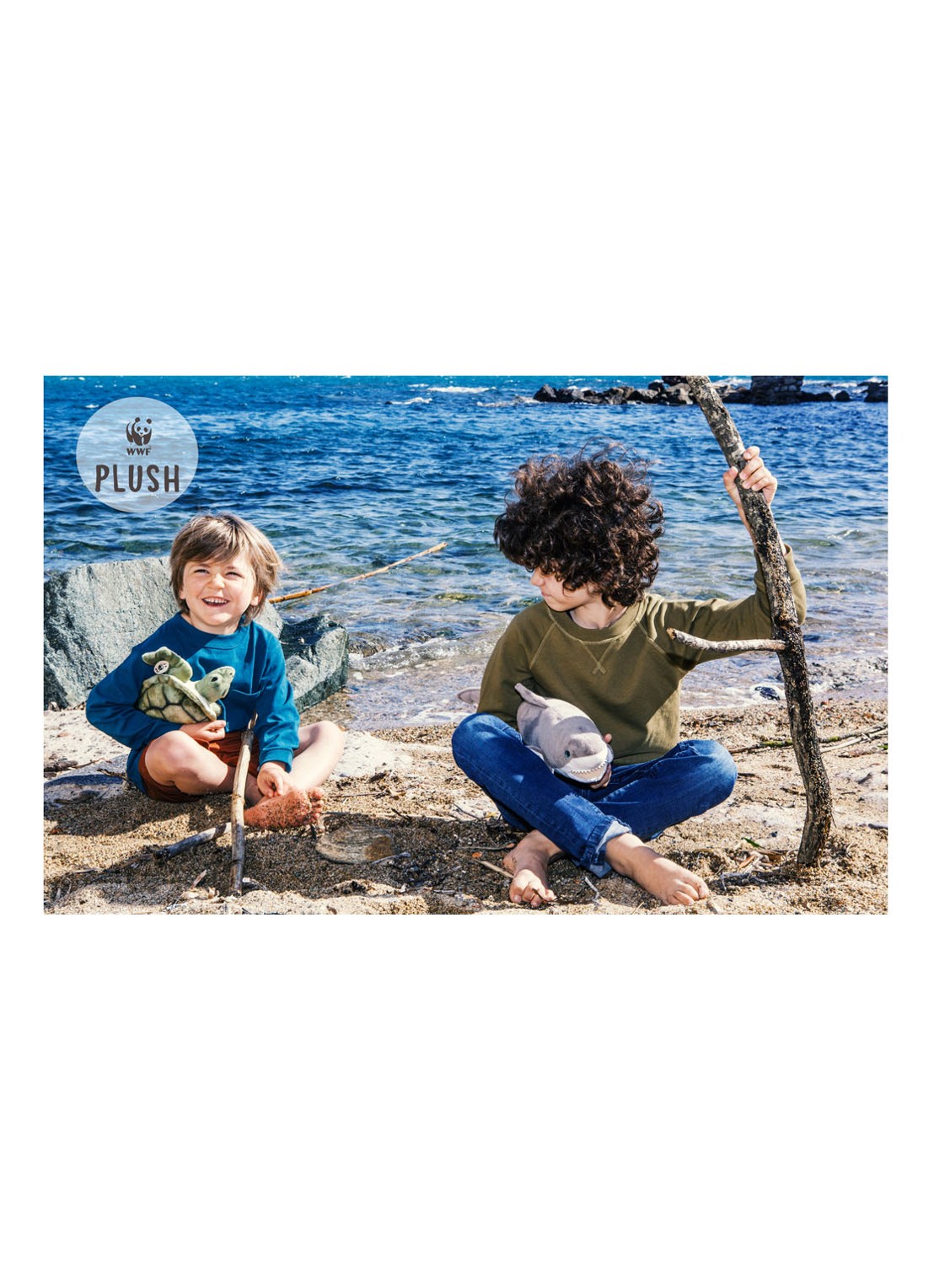 WWF Zeeschildpad knuffel 23 cm - detail 2 groen