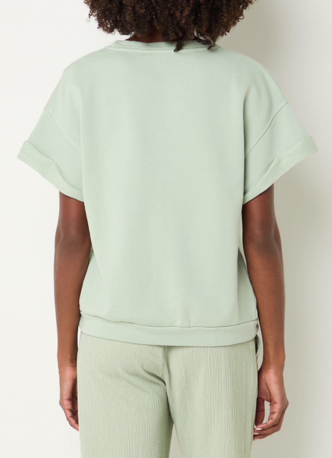 Xandres Fienne sweater met ronde hals - achterkant mint