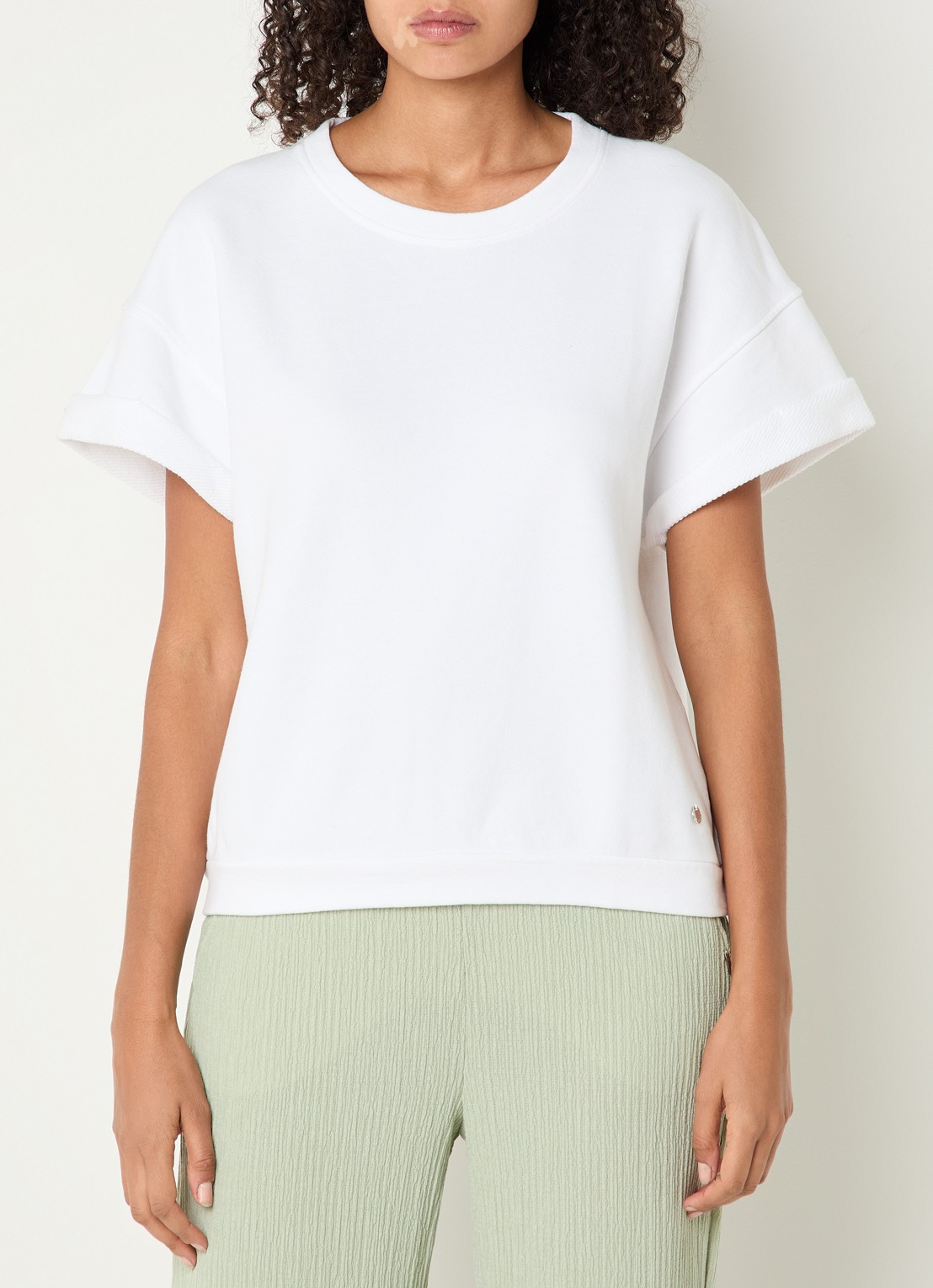 Xandres Fienne T-shirt met ronde hals - detail 4 wit
