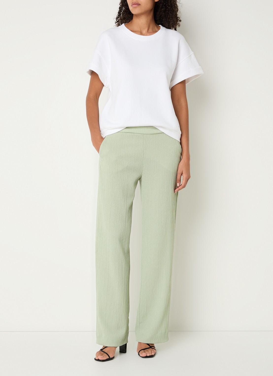 Xandres Fienne T-shirt met ronde hals - voorkant 3 wit