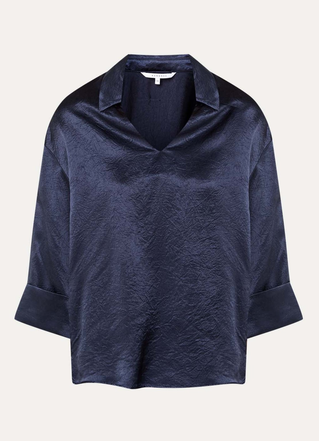 Xandres Halexa tuniek met metallic finish - voorkant 2 donkerblauw