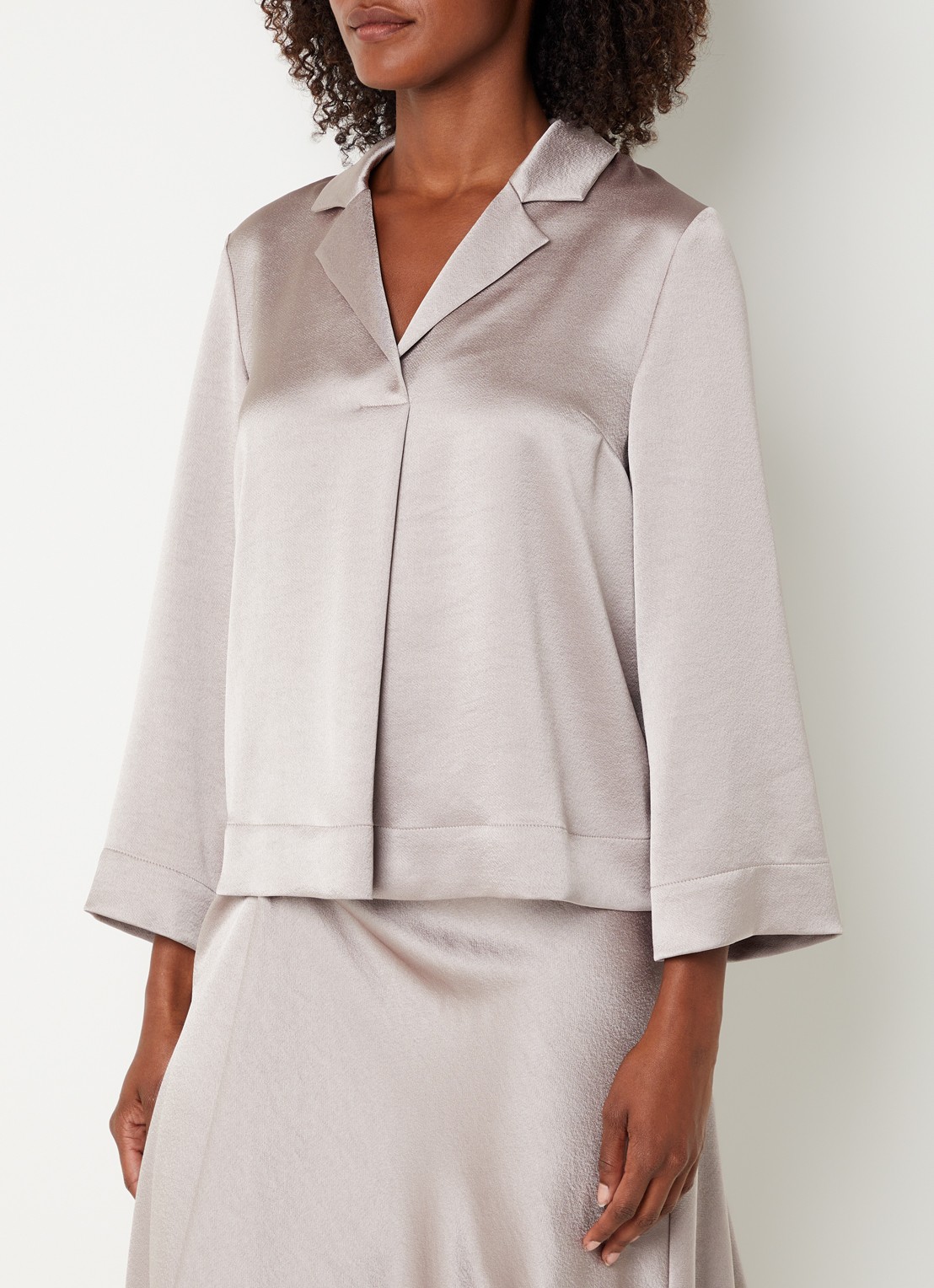 Xandres Helinka tuniek met V-hals - detail 2 creme