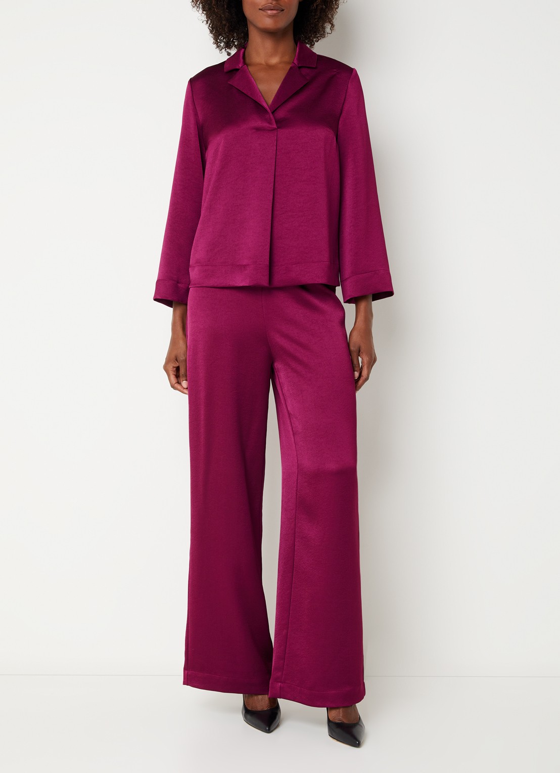 Xandres Helinka tuniek met V-hals - voorkant 3 paars