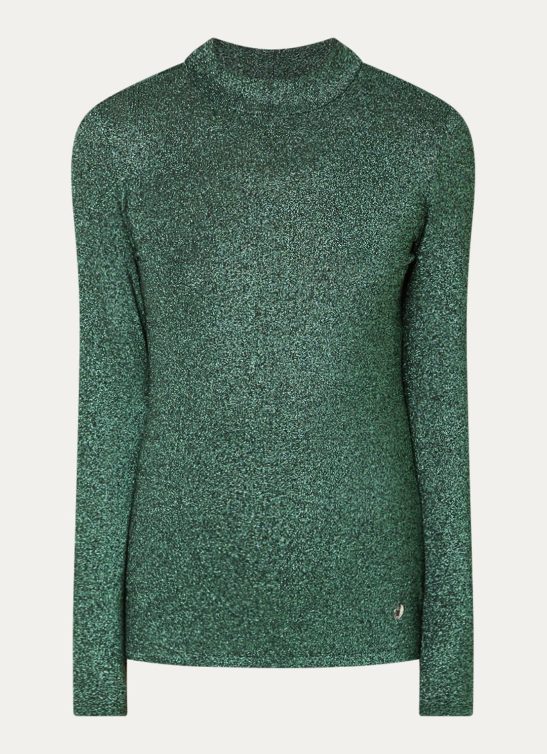 Xandres Hellas fijngebreide top met lurex - voorkant 3 groen