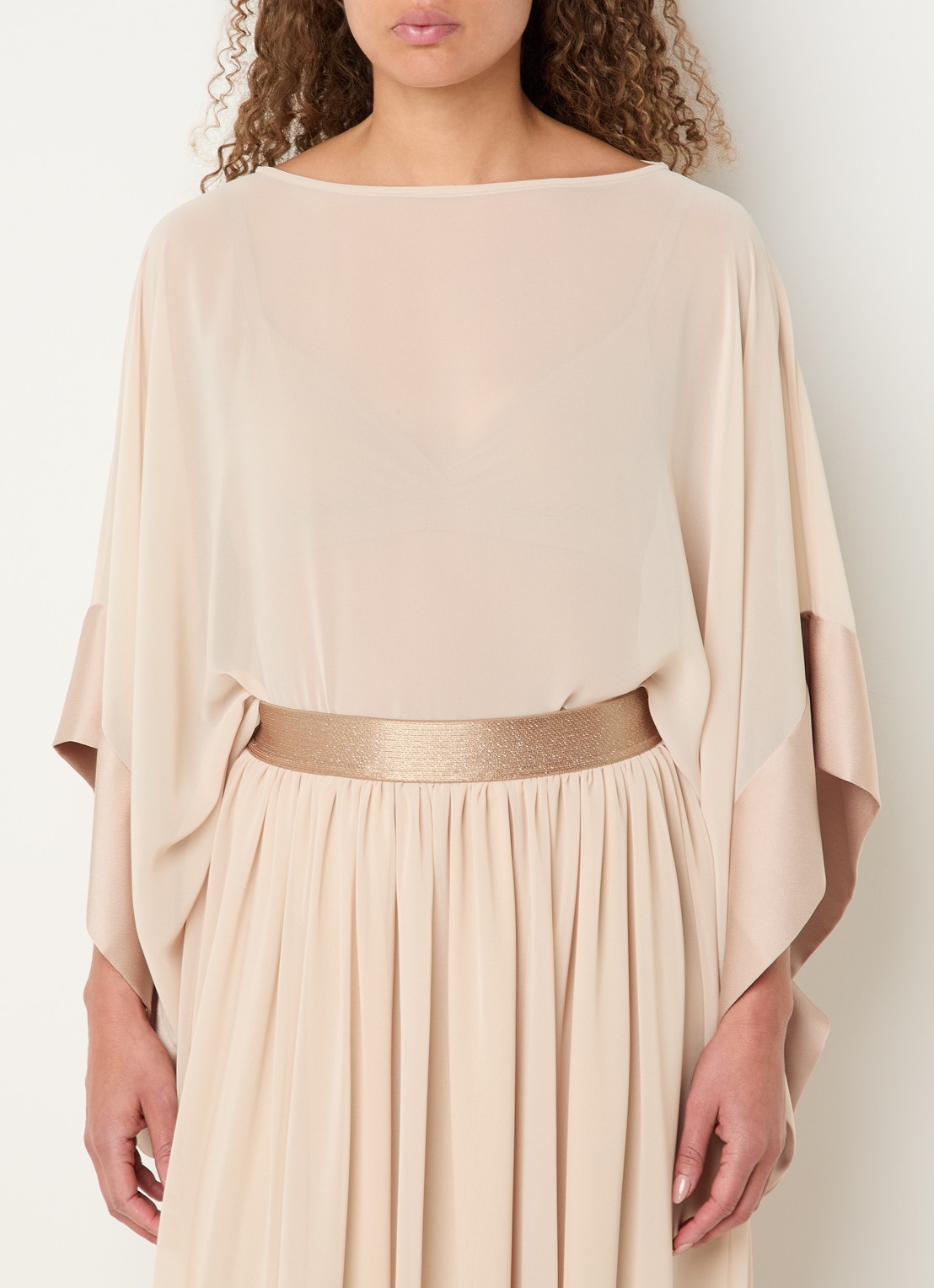 Xandres Henna top met vleermuismouw - detail 4 beige