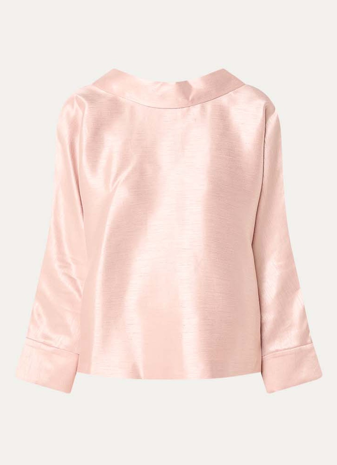 Xandres Hubje blouse met metallic finish - voorkant 3 zalmroze