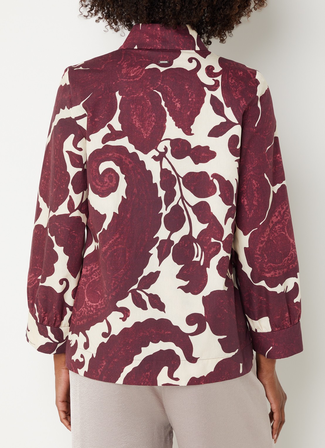 Xandres Hulen tuniek met print - achterkant 3 aubergine