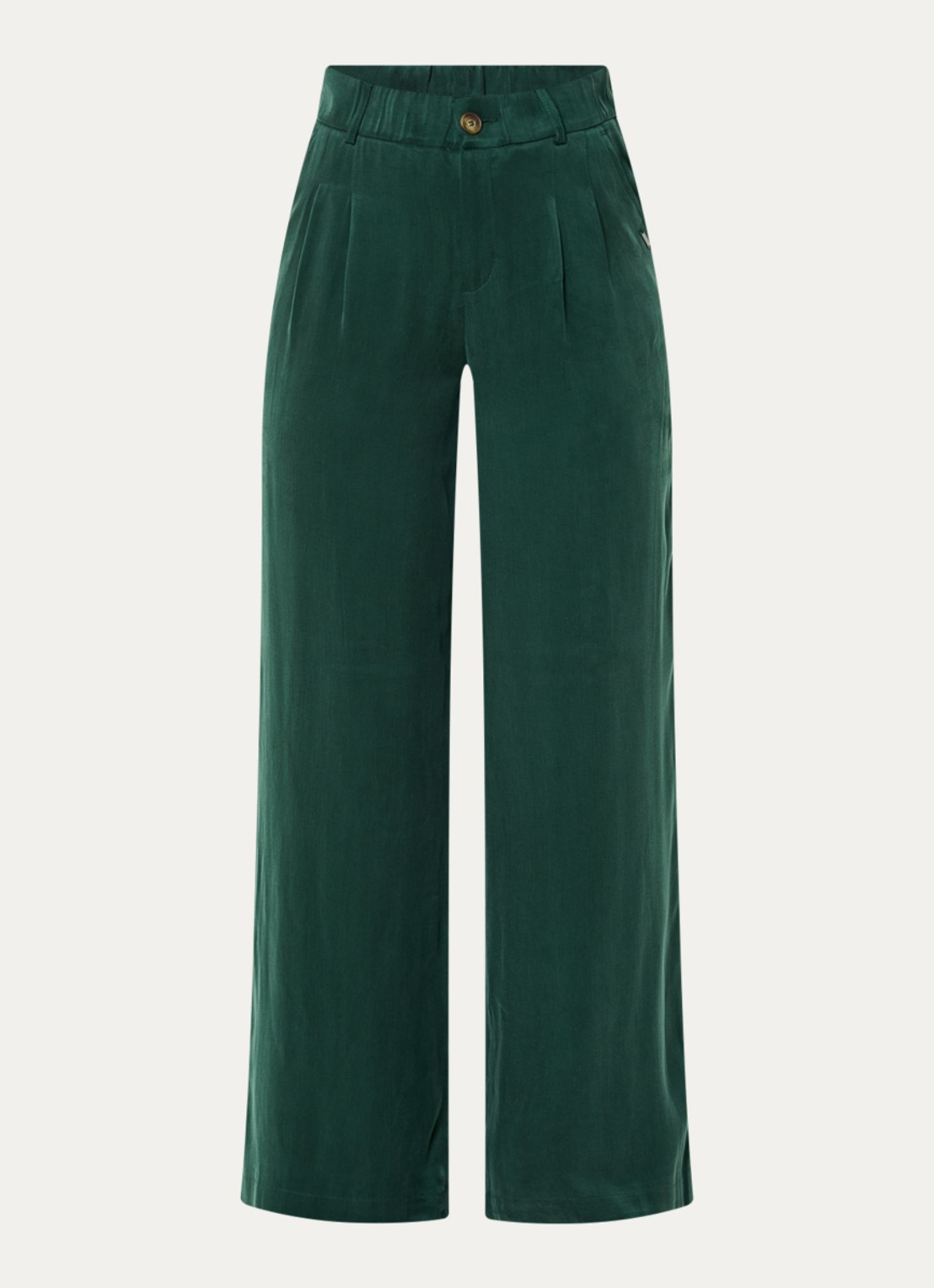 Xandres Phia high waist loose fit pantalon met steekzakken - voorkant 3 groen