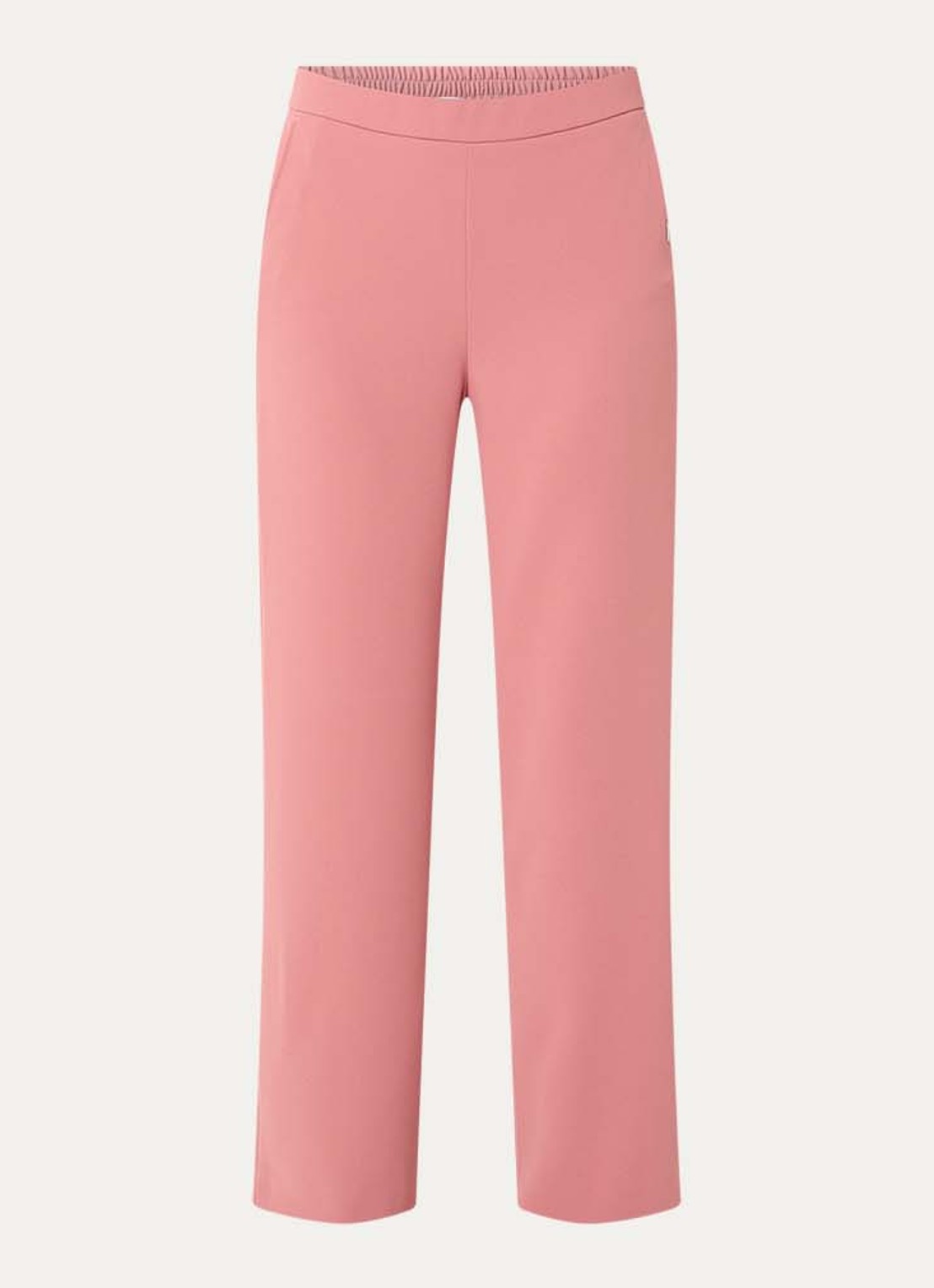 Xandres Phocas high waist straight fit pantalon met steekzakken - voorkant 2 koraal