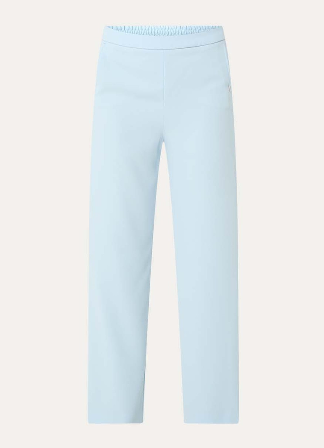 Xandres Phocas high waist straight fit pantalon met steekzakken - voorkant 2 lichtblauw