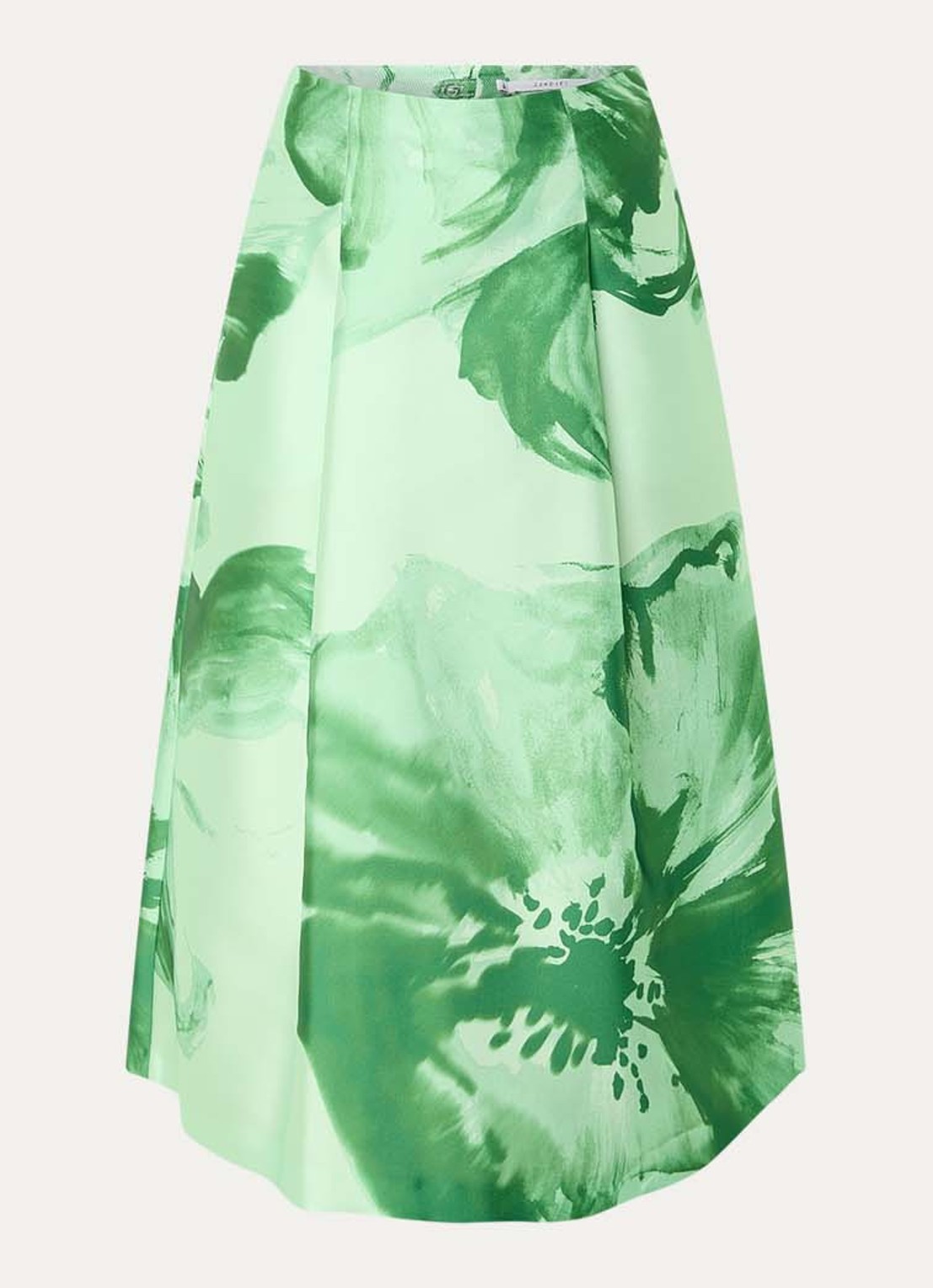 Xandres Rayma midi A-lijn rok met bloemenprint - voorkant 3 groen