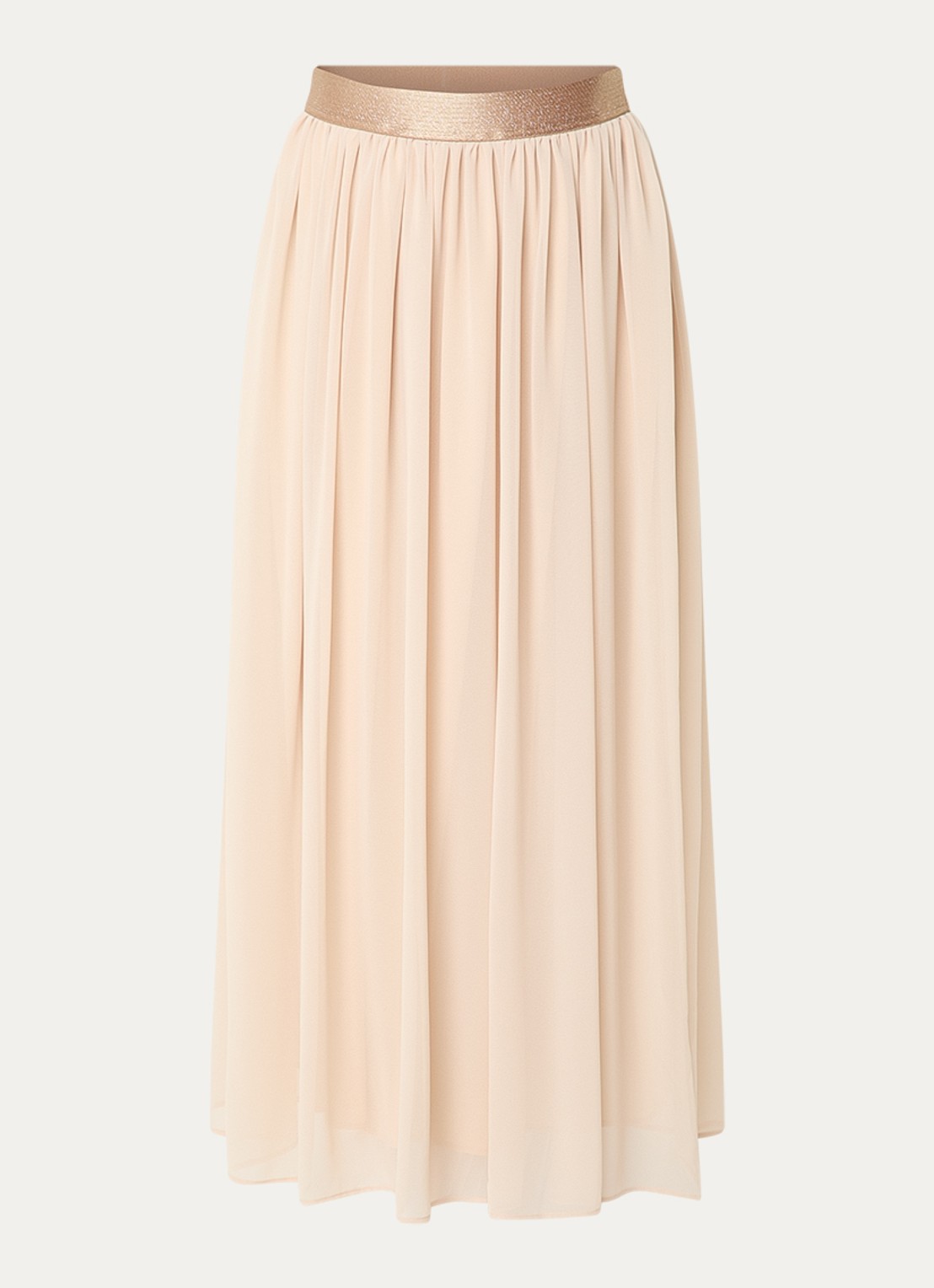Xandres Roosa maxi A-lijn rok  - voorkant 2 beige