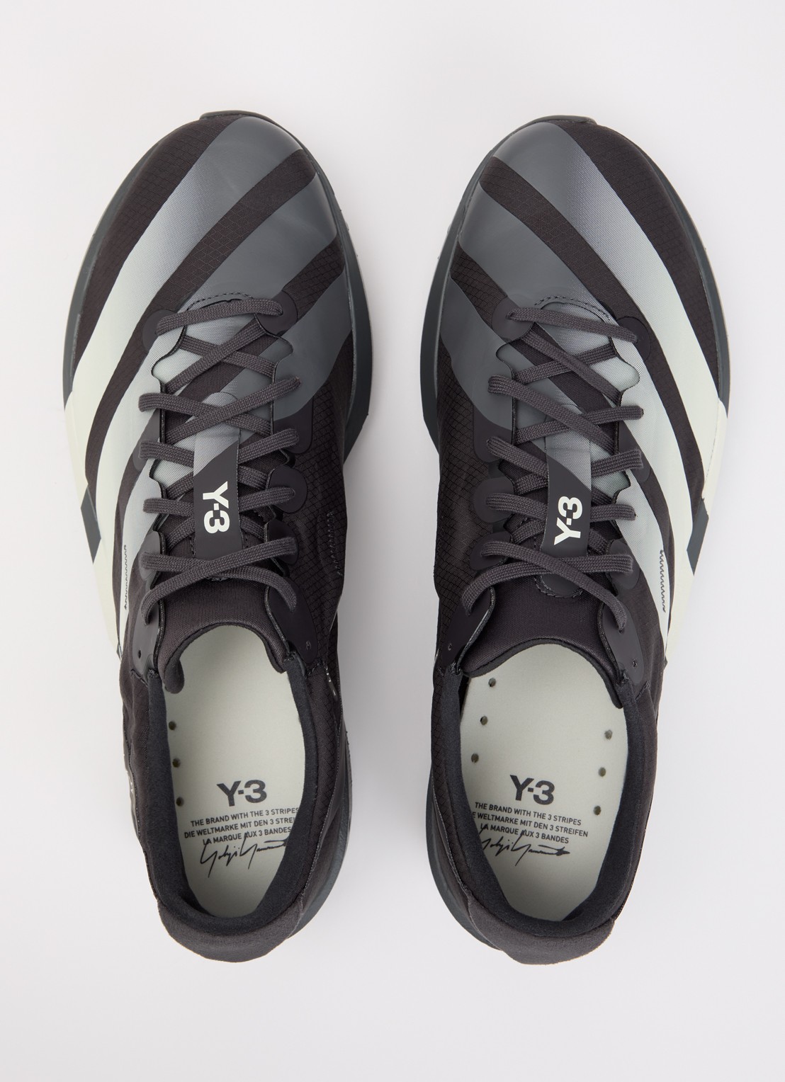 Y-3 Adios 9 sneaker van mesh met logo - detail 4 zwart