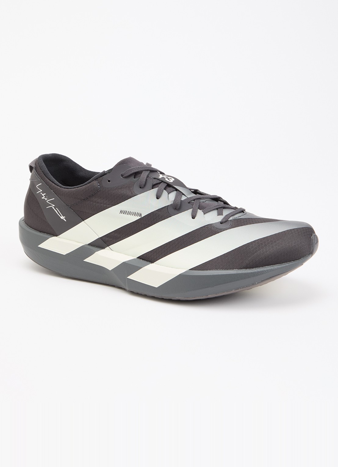 Y-3 Adios 9 sneaker van mesh met logo - voorkant zwart