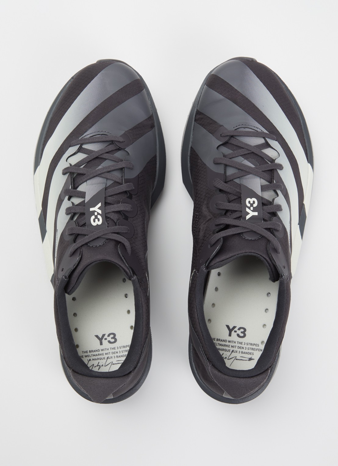 Y-3 Adios 9 sneaker van mesh met logo - detail 3 zwart