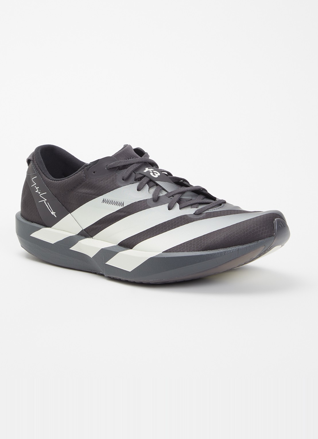 Y-3 Adios 9 sneaker van mesh met logo - voorkant zwart