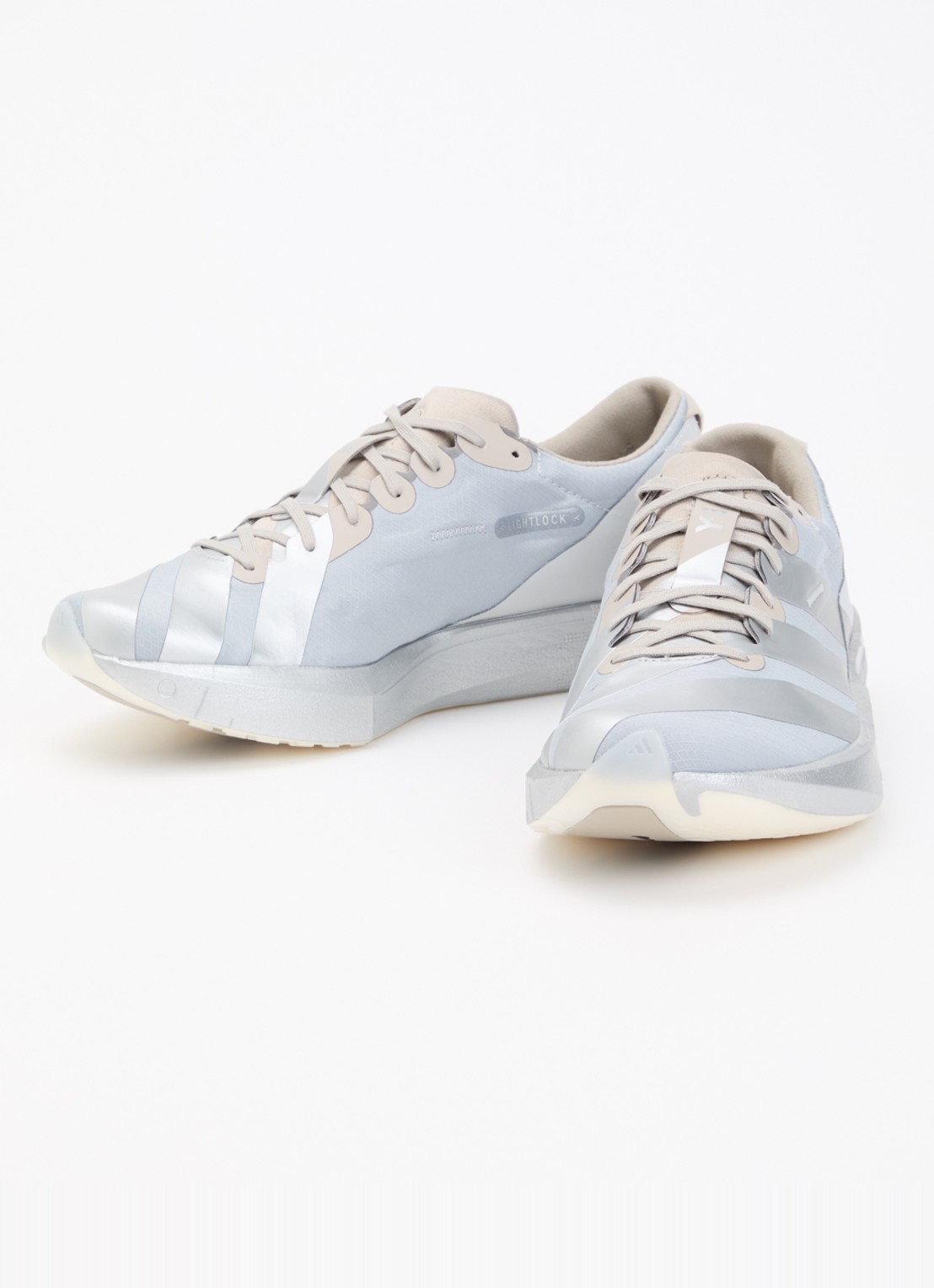 Y-3 Adios 9 sneaker van mesh met metallic details - detail 3 grijs