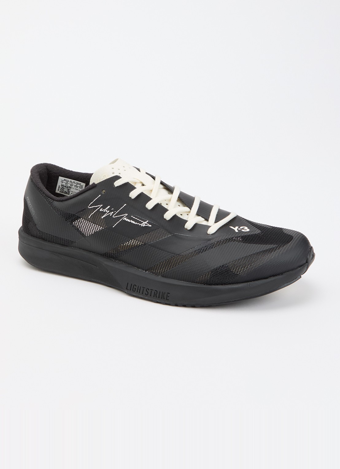 Y-3 Adizero RC6 sneaker van mesh - voorkant zwart