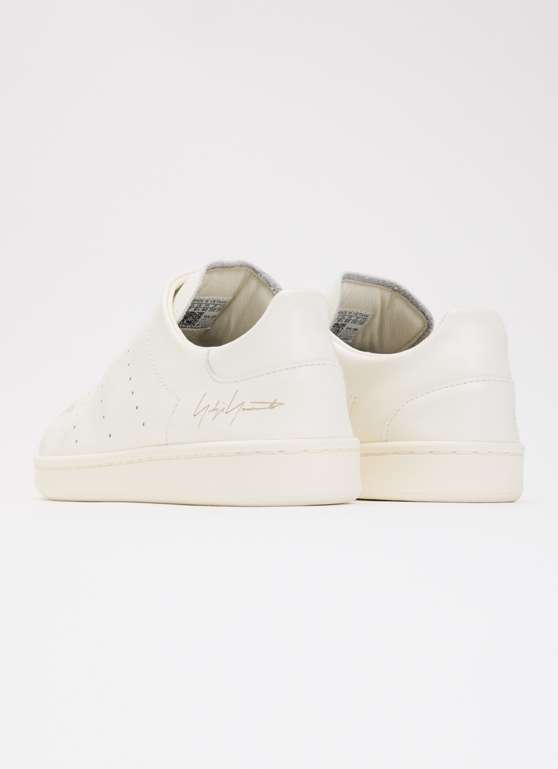 Y-3 Diagonal Stan Smith sneaker van leer - achterkant 4 wit