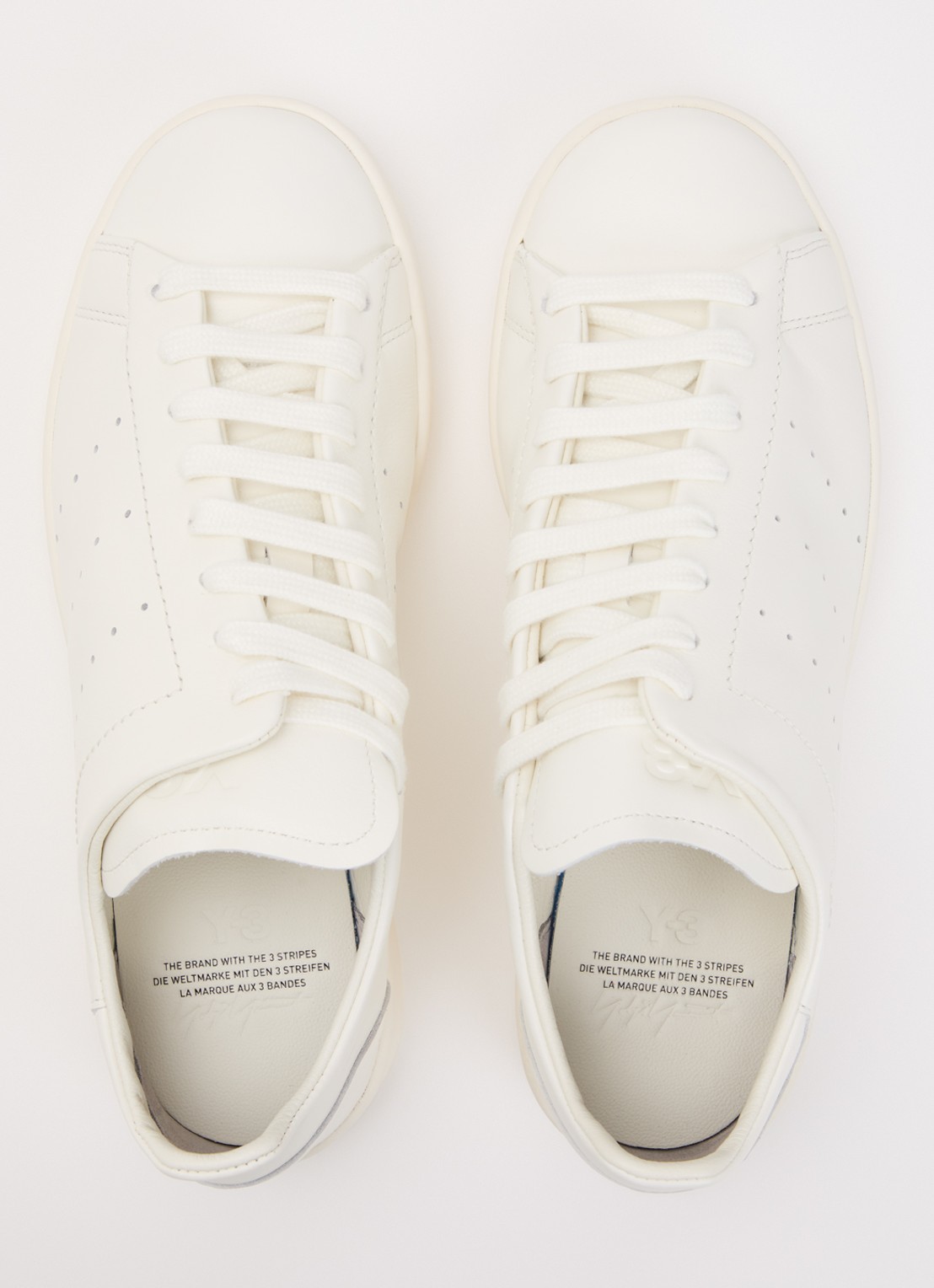 Y-3 Diagonal Stan Smith sneaker van leer - detail 2 wit