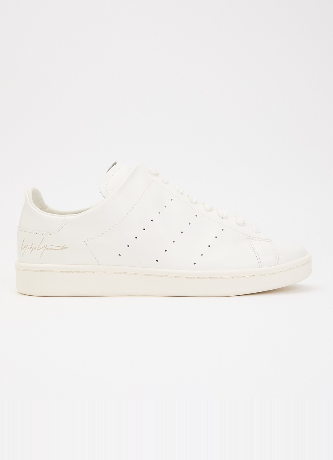 Y-3 Diagonal Stan Smith sneaker van leer - voorkant 5 wit