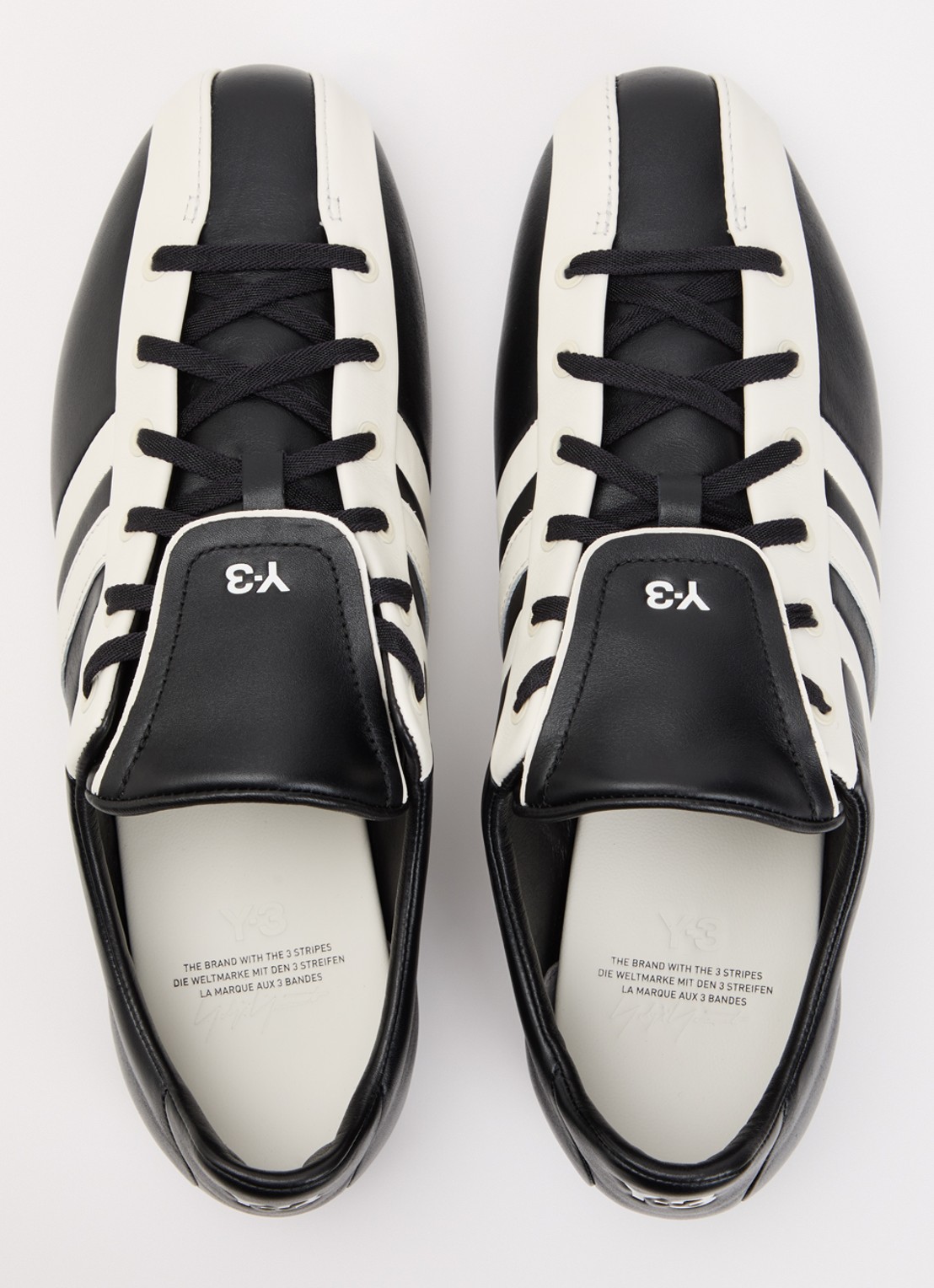 Y-3 Field sneaker van leer  - detail 3 zwart