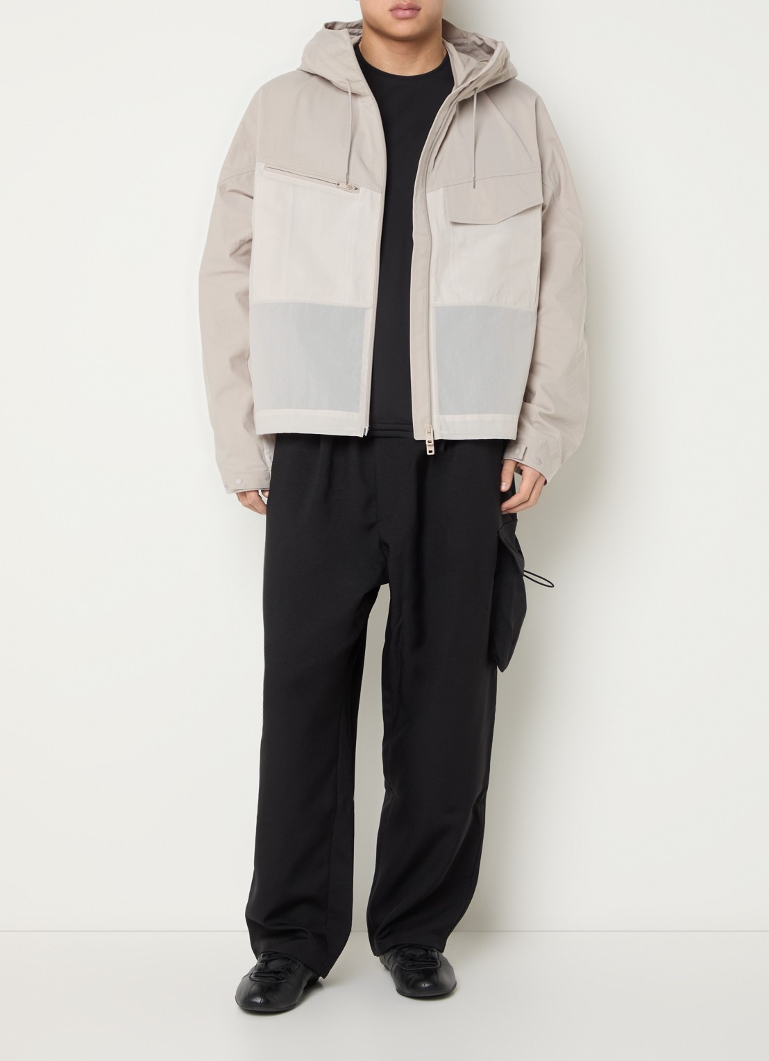 Y-3 Jack met capuchon en borstzakken - voorkant 2 bruin