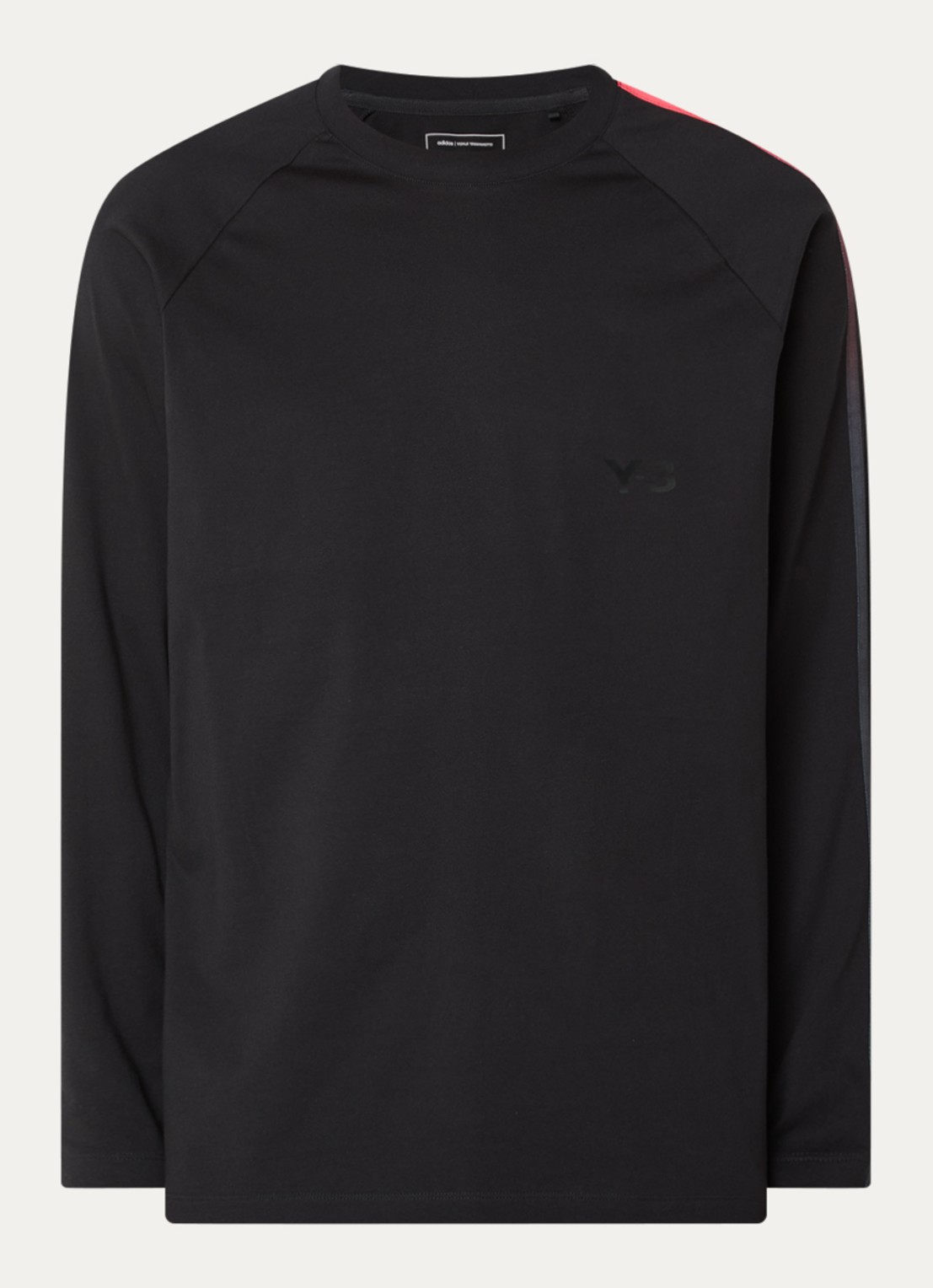 Y-3 Longsleeve met logo - voorkant 3 zwart