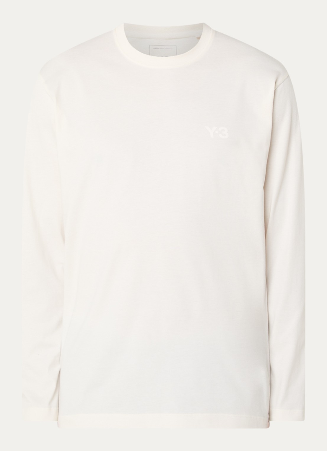 Y-3 Longsleeve met logo - voorkant 3 beige