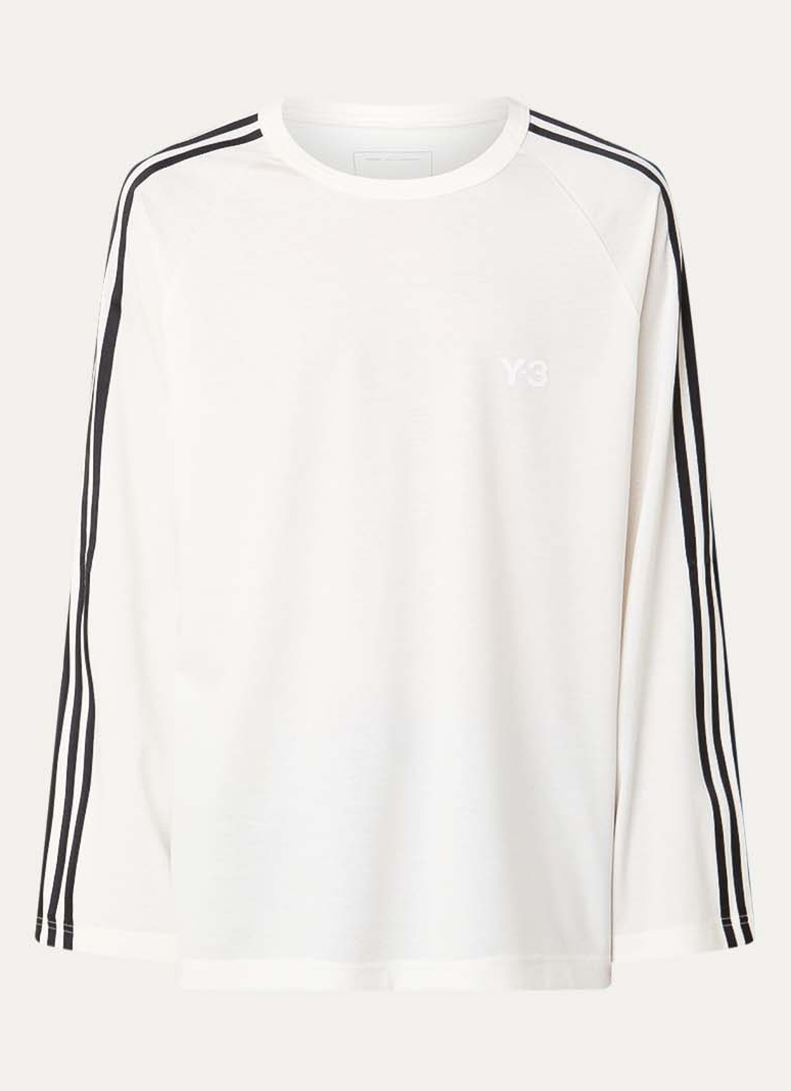 Y-3 Longsleeve met logoprint - voorkant 2 wit