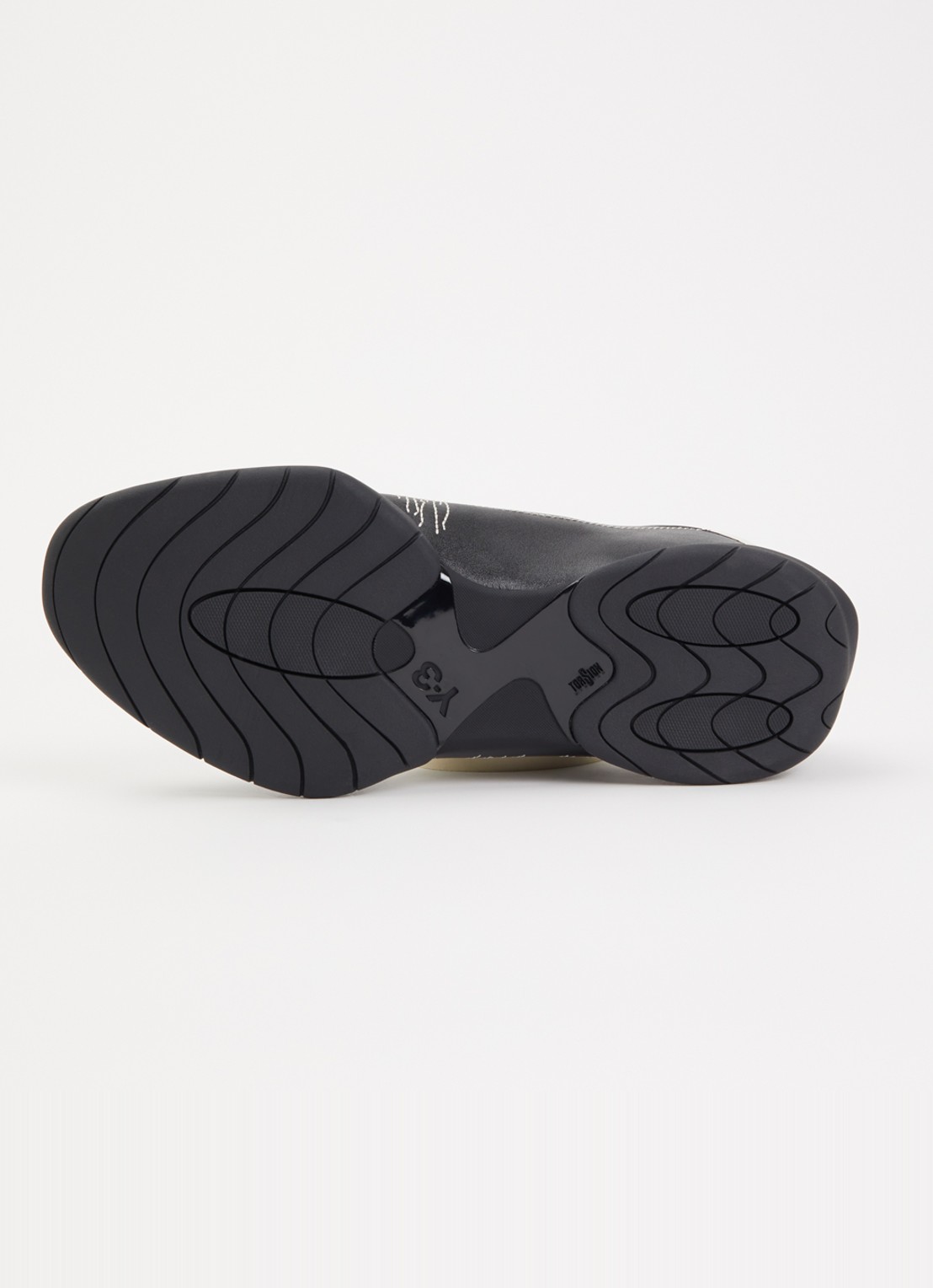 Y-3 Regu Embroidery sneaker van leer - detail 4 zwart
