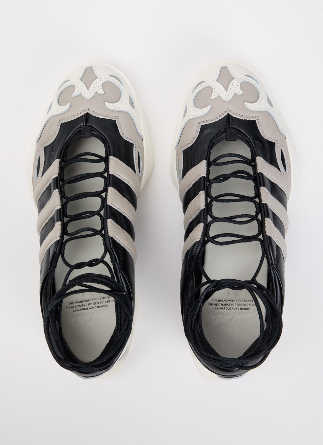 Y-3 Regu Mary Jane sneaker van leer - detail 4 zwart