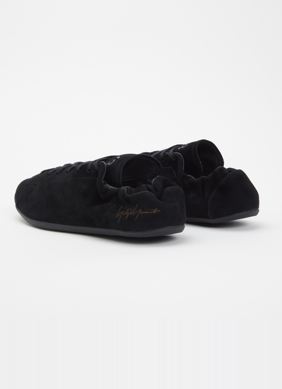 Y-3 Stan Smith Lo Pro sneaker van suède - achterkant 5 zwart