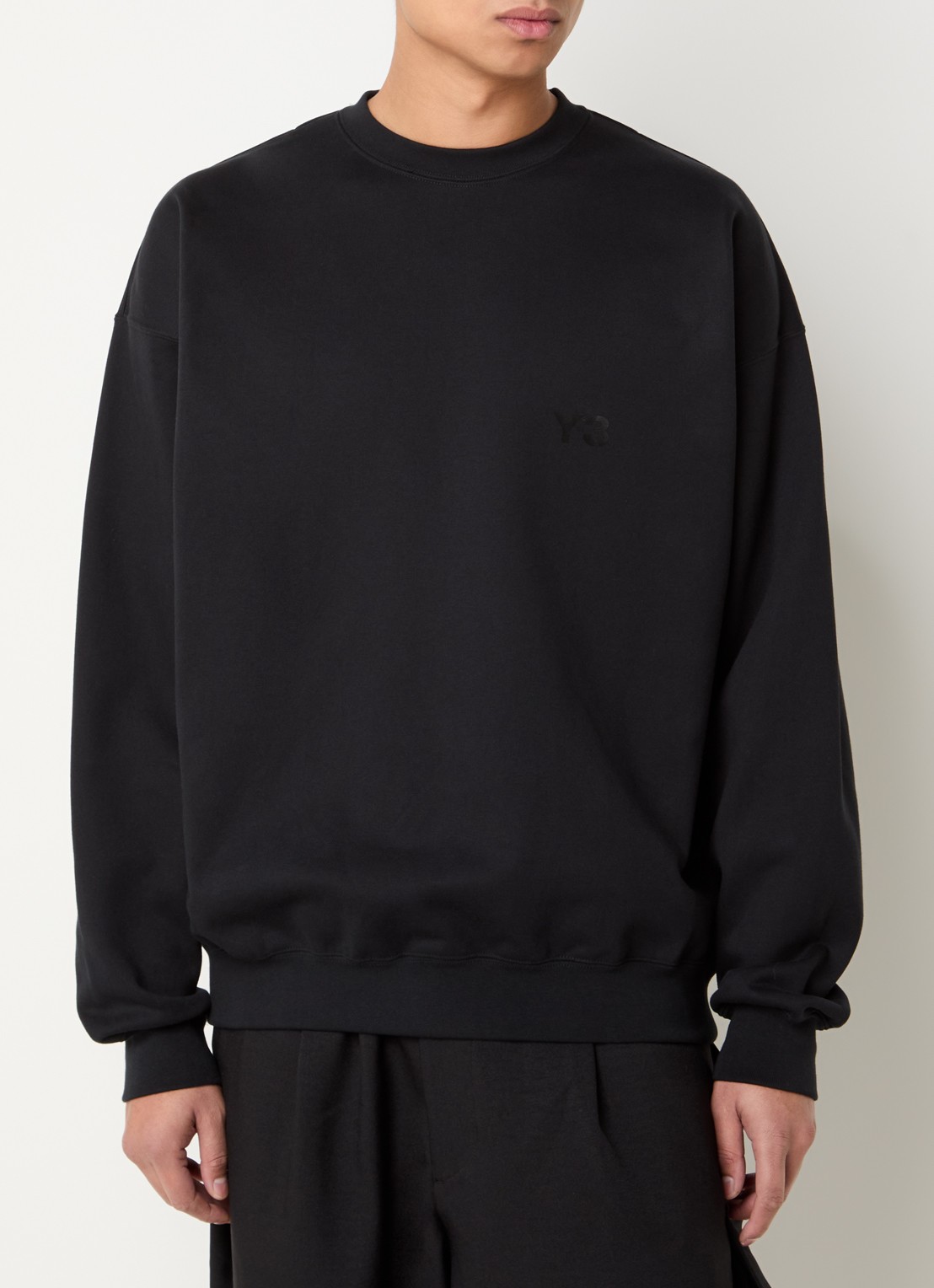 Y-3 Sweater met logoprint - detail 2 zwart